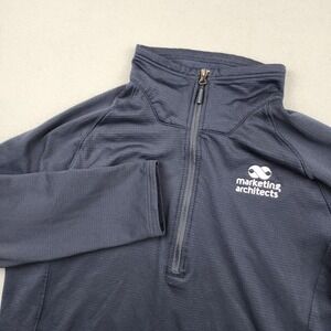 The North Face Pullover Mens Large Blue 1/4 Zip Fleece Marketing Architects Top